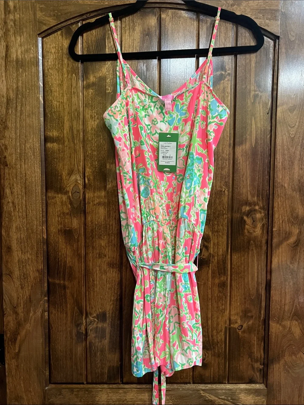 Lilly Pulitzer Pink Floral Spaghetti-Strap One-Piece